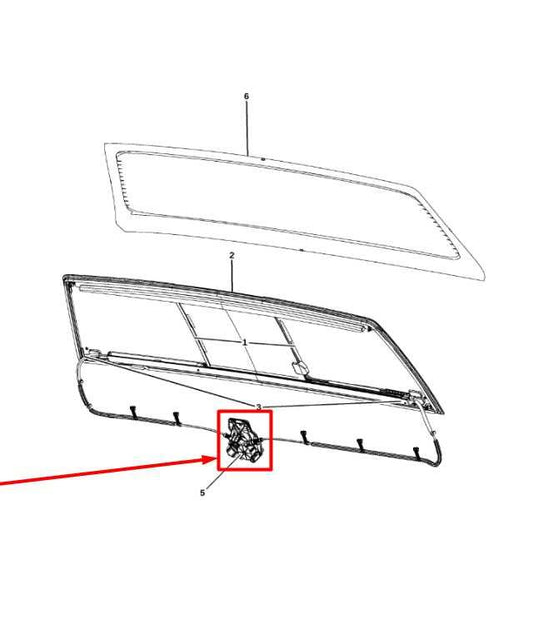 2019-2024 Ram 1500 New Body Rear Back Window Sliding Glass Motor 68402762AA OEM - Alshned Auto Parts