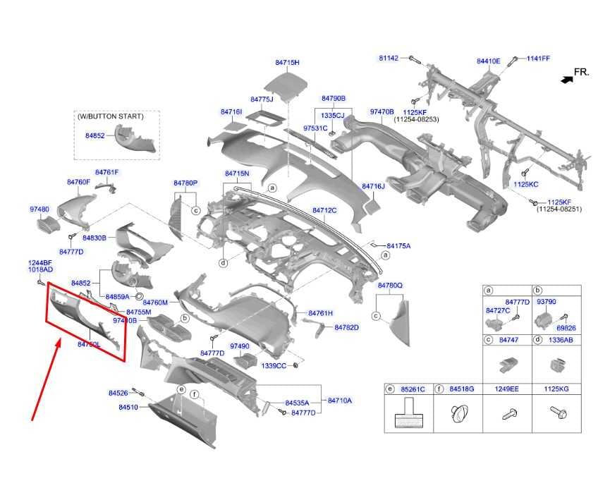 19-20 Hyundai Santa Fe FR LH Dash Lower Knee Bolster Trim Panel 84750-S2000-NNB - Alshned Auto Parts