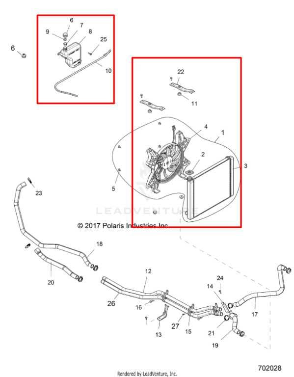 2014-23 Polaris RZR XP 1000 Engine Cooling Radiator Fan Motor Assy w/ Reservoir - Alshned Auto Parts