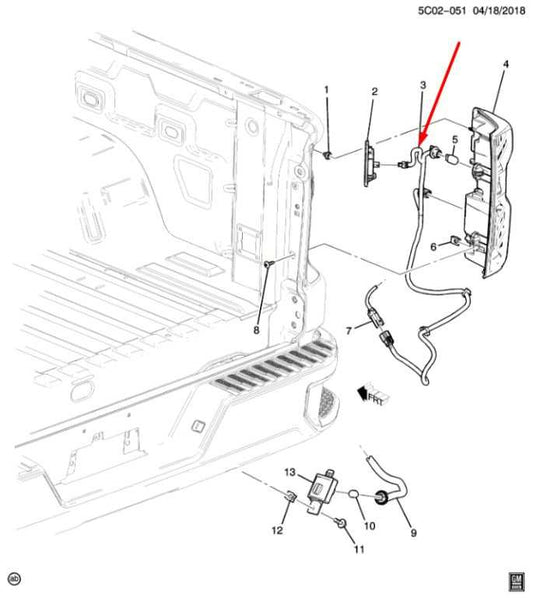 2019-2025 Chevrolet Silverado LT-L Tail Light Wiring Harness Set of 2 84234369 - Alshned Auto Parts