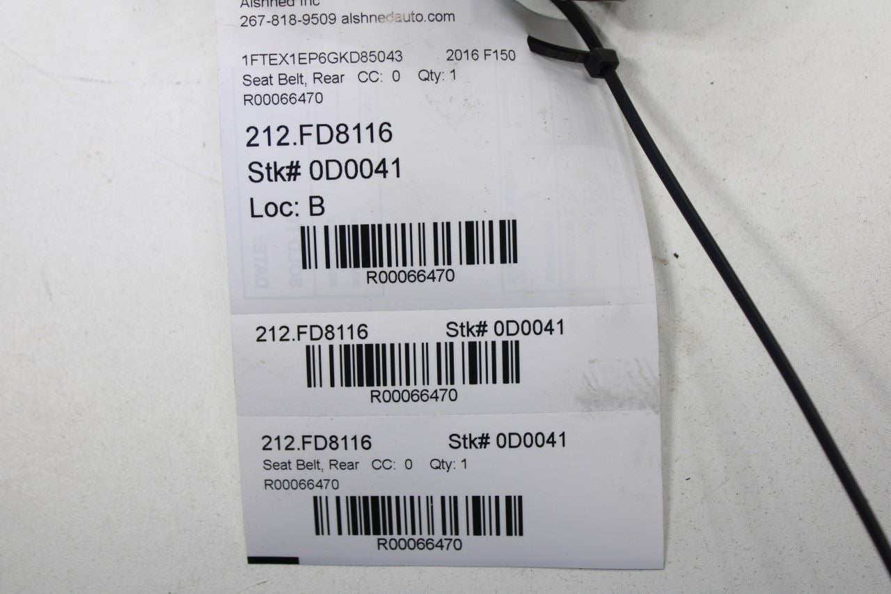 15-17 Ford F150 Super Cab Lariat Rear LH or RH Side 2nd Row Seat Belt Retractor - Alshned Auto Parts