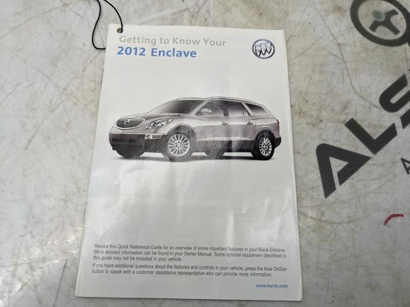 2012 Buick Enclave Owners Manual Set with Case w Map DVD 20906533A OEM - Alshned Auto Parts