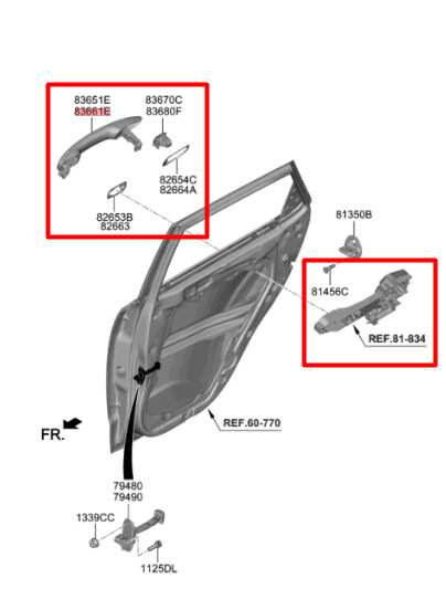 20-24 Kia Soul LX 2.0L Rear Driver LH Side Door Exterior Handle 83651-K0010 OEM - Alshned Auto Parts