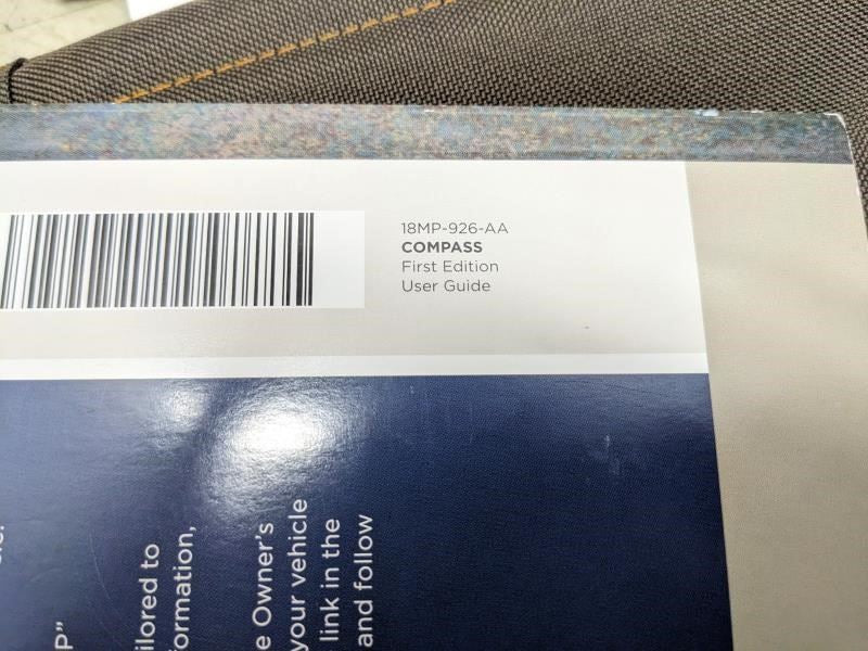 2018 Jeep Compass User Guide Set with Case 18MP-926-AA OEM - Alshned Auto Parts