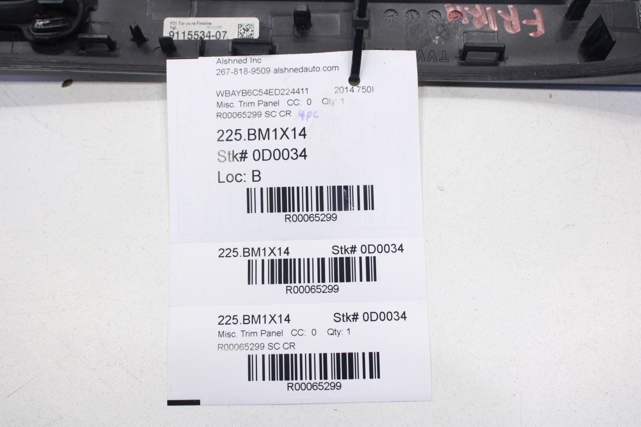 2010-15 BMW 750i Front and Rear Door RH and LH Side Gloss Wood Trim Panel *ReaD* - Alshned Auto Parts