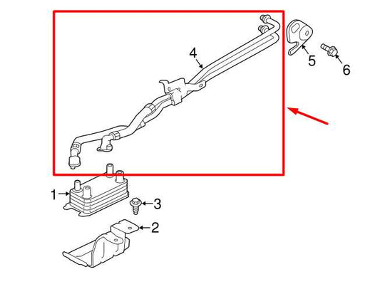 18-20 Jaguar XE R-Dynamic S 2.0L AWD Transmission Oil Cooler Tube Line T2H45425 - Alshned Auto Parts