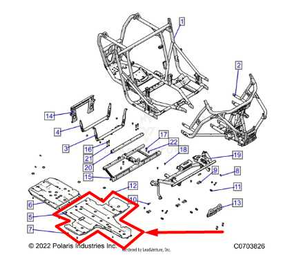 2020-2023 Polaris RZR XP 1000 Front Lower Skid Plate 5456432-070 OEM - Alshned Auto Parts