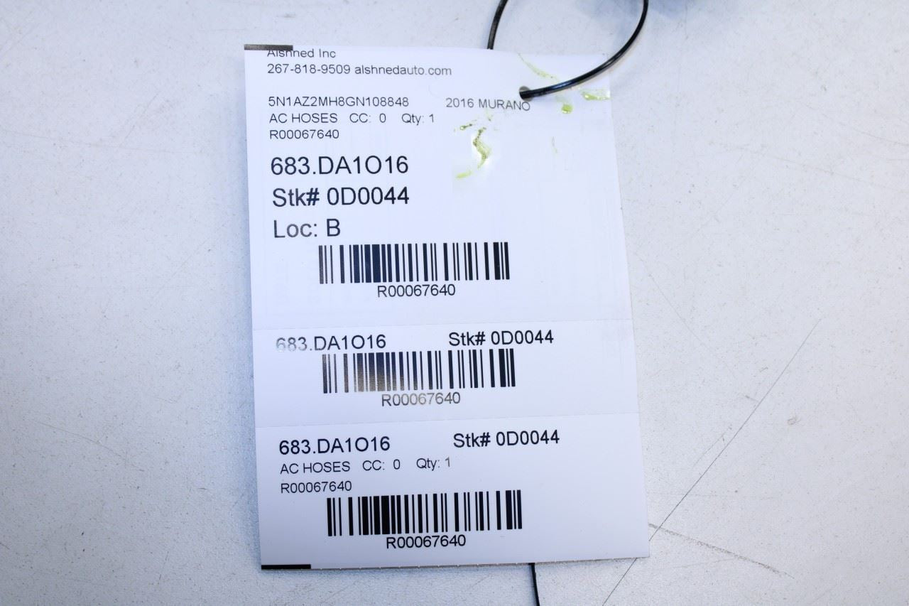 15-20 Nissan Murano Platinum 3.5L AC Conditioning Suction Flexible Low Hose Line - Alshned Auto Parts