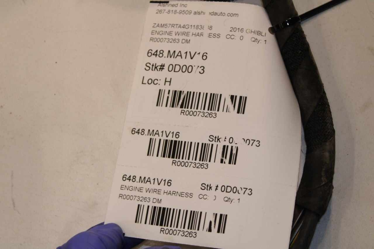 14-16 Maserati Ghibli S Q4 3L AWD Under Hood Engine Wire Harness 670030451 *ReaD - Alshned Auto Parts