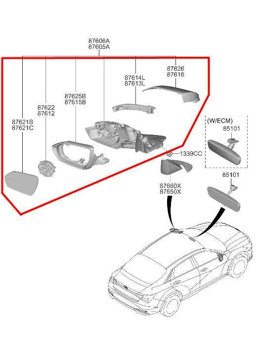 2021-25 Hyundai Elantra SE 2.0L FWD Passenger Right Side Rear View Mirror *ReaD* - Alshned Auto Parts