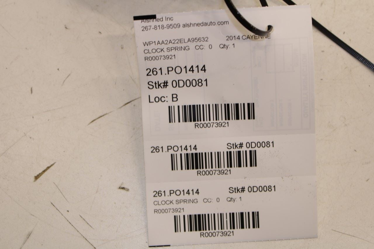 2011-16 Porsche Cayenne Platinum 3.6L Steering Wheel Clock Spring 7PP-953-568-BE - Alshned Auto Parts