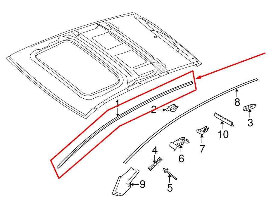 2010-2016 Porsche Panamera Left and Right Roof Drip Trim Molding 97055940100 OEM - Alshned Auto Parts