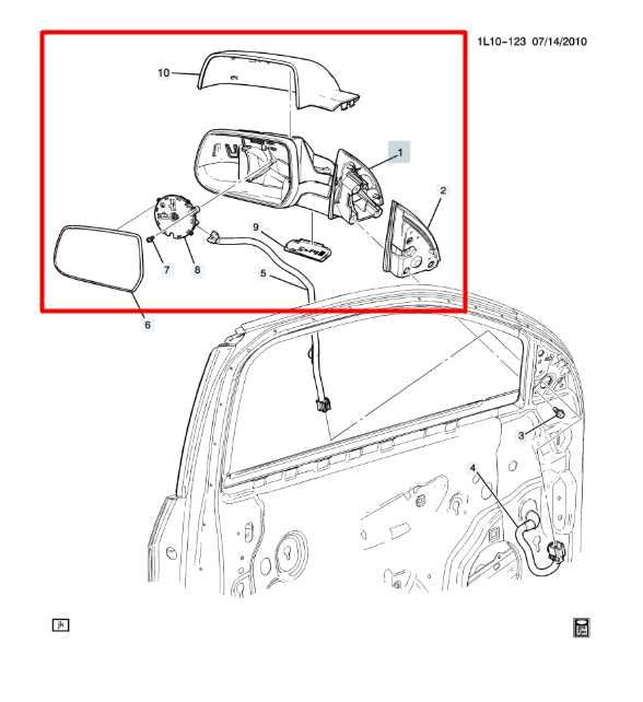 11-14 Chevrolet Equinox LT 2.4L Passenger RH Side Rear View Mirror 22818289 OEM - Alshned Auto Parts