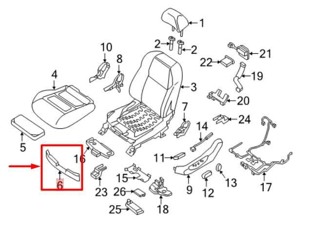 2016-2021 Nissan Maxima FR Left Side Seat Lower Trim Cover Panel 185C0-E7305 OEM - Alshned Auto Parts