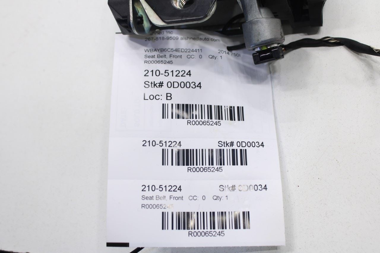 13-15 BMW 750i xDrive Front Driver Left Side Seat Belt Retractor 72117382387 OEM - Alshned Auto Parts