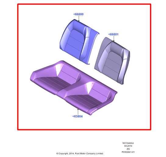 2018-2023 Ford Mustang Coupe Rear Seats Upper and Lower Cushion JR3Z-6363804-BB - Alshned Auto Parts
