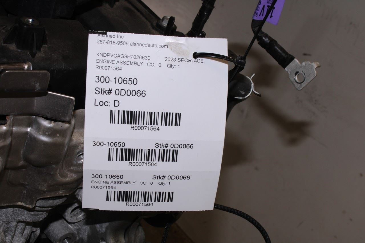 23-25 Kia Sportage Hybrid EX 1.6L turbo Gasoline Engine VIN G 8th digit HEV 56K - Alshned Auto Parts