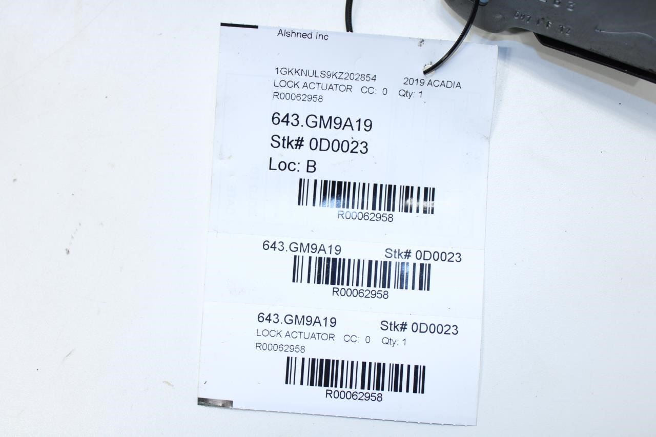 2017-2023 GMC Acadia SLT-1 Front Right Door Lock Latch Actuator 13546496 OEM - Alshned Auto Parts