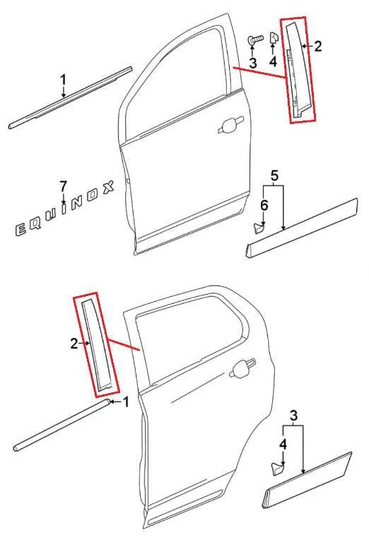 18-24 Chevrolet Equinox Front and Rear Right Door B-Pillar Trim 84242447 *ReaD*1