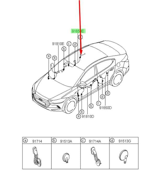 2016-2018 Hyundai Elantra SE Rear Right Side Door Wire Harness 91660-F3010 OEM - Alshned Auto Parts