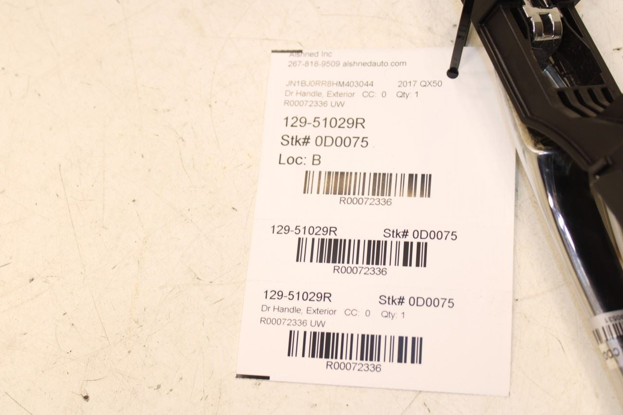 2014-2017 Infiniti QX50 3.7L AWD Rear Door Passenger Right Side Exterior Handle - Alshned Auto Parts