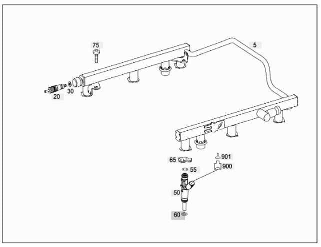 2006-2011 Mercedes-Benz E 350 Luxury 4Matic 3.5L Fuel Rail with Injectors1