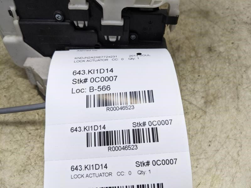 2014-2019 Kia Soul Rear Right Door Lock Latch Actuator 81420-B2000 OEM - Alshned Auto Parts