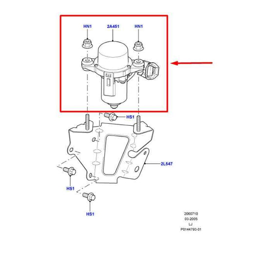 2006-2009 Land Rover Range Rover 4.2L ABS Brake Vacuum Pump SQJ500082 OEM - Alshned Auto Parts