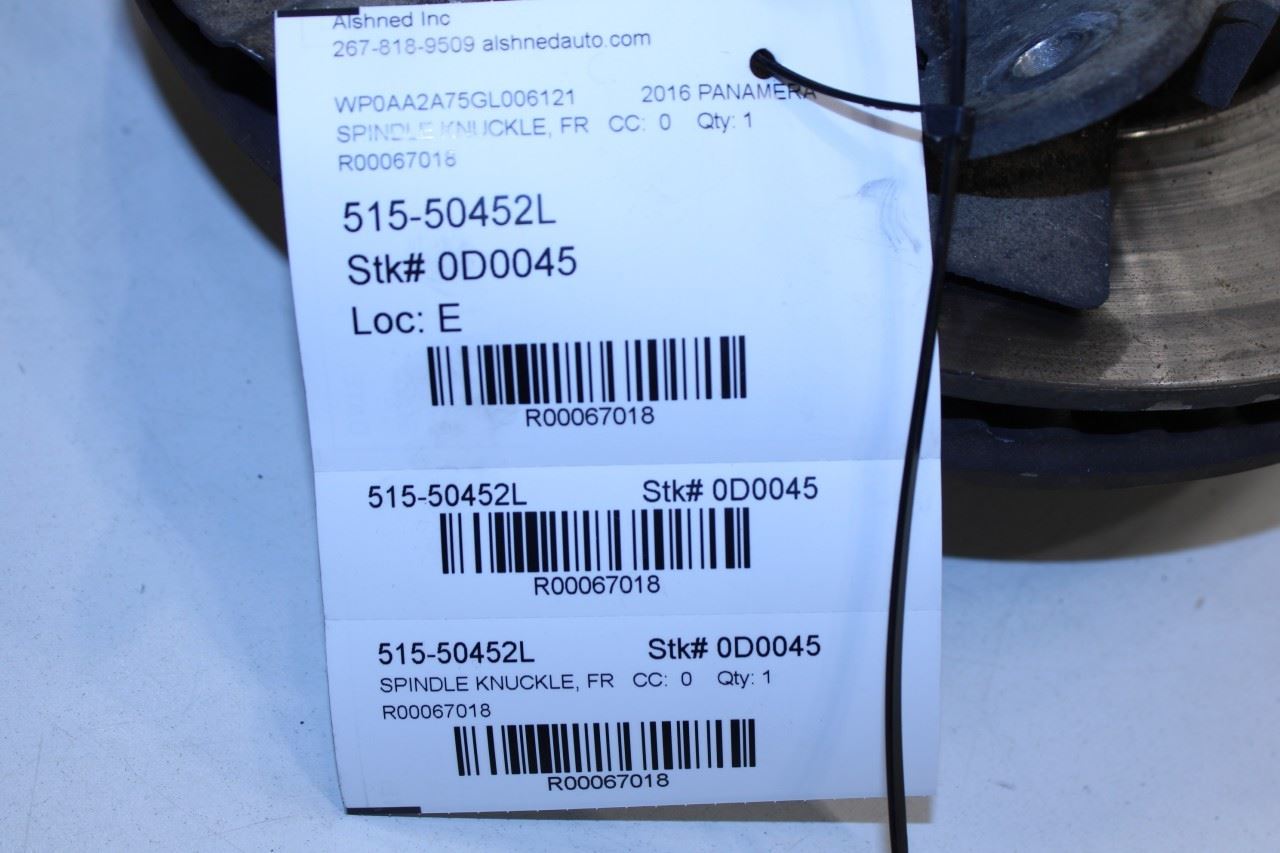 2014-2016 Porsche Panamera 4 3.6L AWD Rear Driver Left Side Spindle Knuckle Hub - Alshned Auto Parts