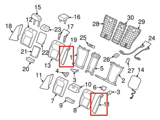 17-20 Jaguar XE R-Dynamic S Rear LH 2nd Row Seat Cushion Trim Cover T4N32657PVJ - Alshned Auto Parts
