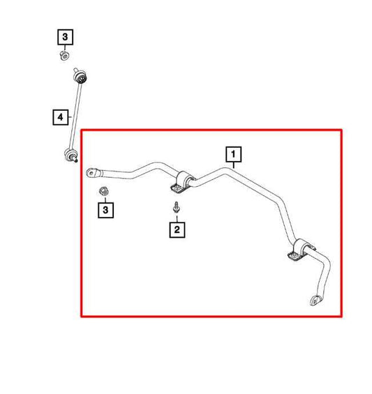15-23 Jeep Renegade Sport FWD Front Stabilizer Sway Anti-Roll Bar 68246495AA OEM - Alshned Auto Parts