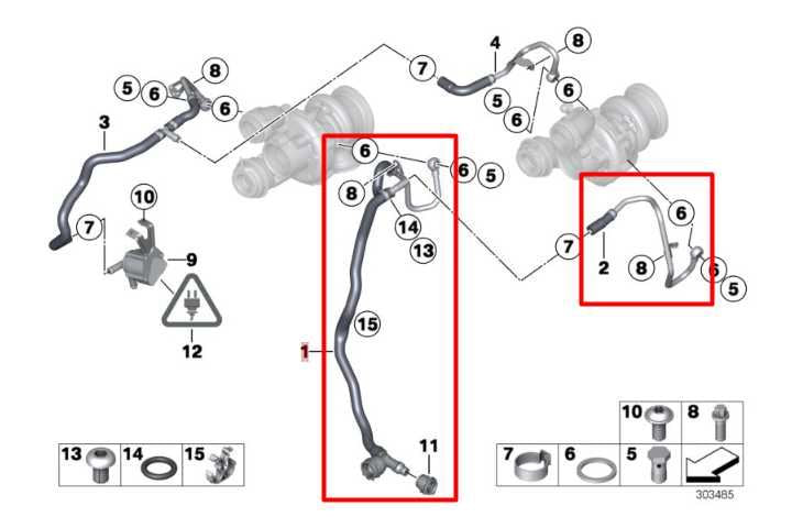 2010-2015 BMW 750i xDrive 4.4L Turbocharger Coolant Supply Feed Inlet Line Hose - Alshned Auto Parts