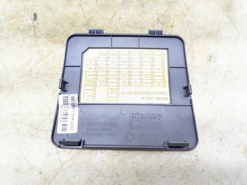 2011-2015 Hyundai Sonata Front Left Dashboard Fuse Box Lid Cover 84758-3S00 OEM - Alshned Auto Parts