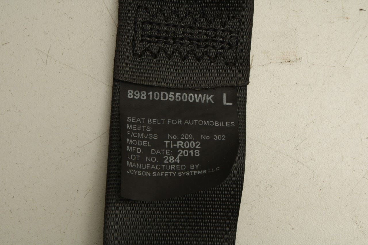 2016-20 Kia Optima LX 2.4L FWD Rear Driver Left Side 2nd Row Sat Belt Retractor - Alshned Auto Parts