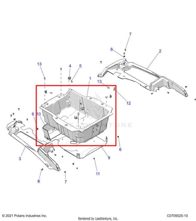 2024-2025 Polaris RZR XP 1000 Ultimate Rear Cargo Storage Box 2638107 OEM - Alshned Auto Parts