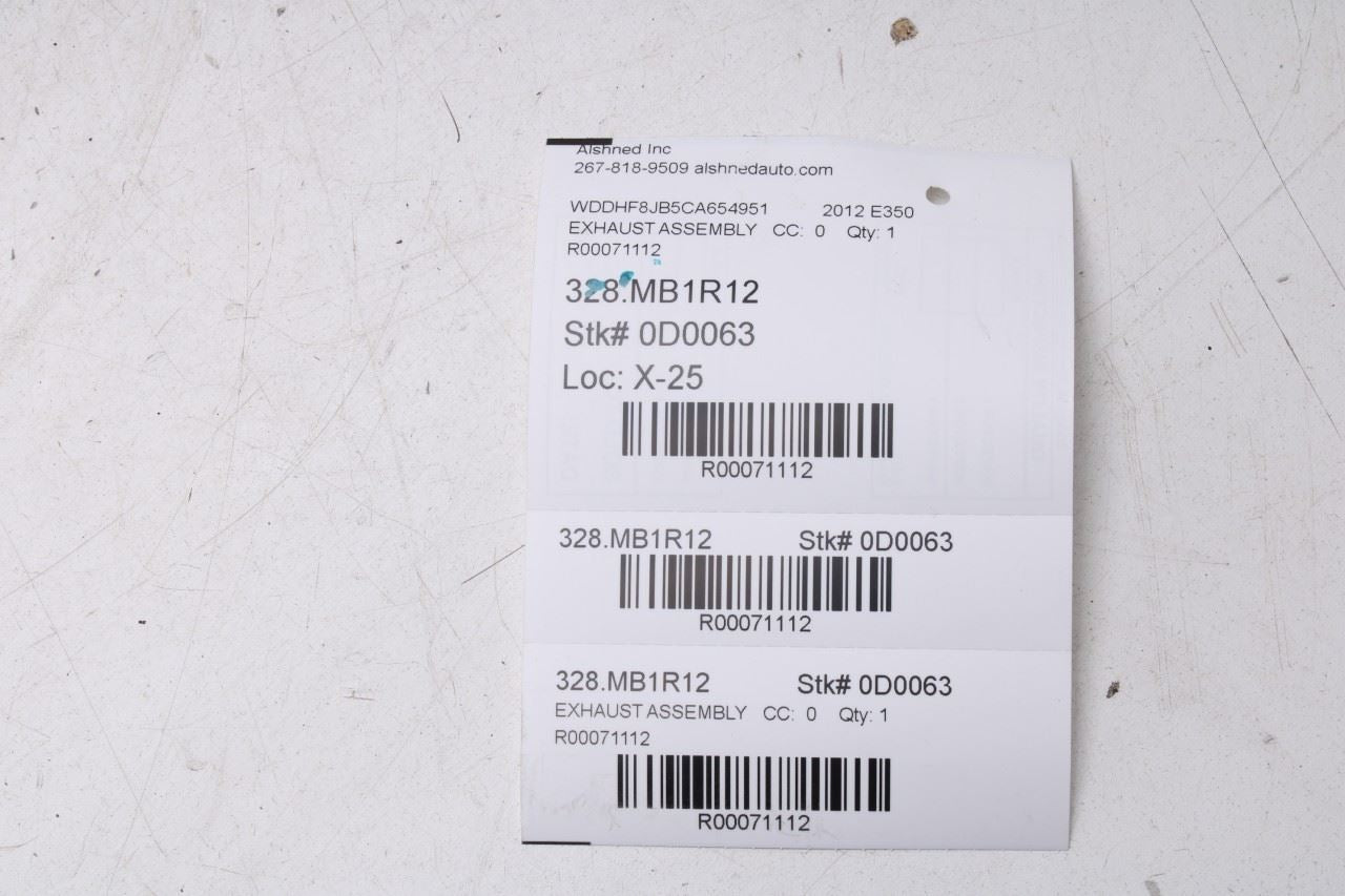 2012-2016 Mercedes-Benz E350 Sport 4Matic 3.5L Front Left and Right Exhaust Pipe - Alshned Auto Parts