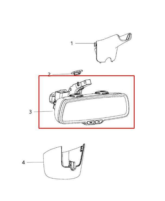 14-17 Jeep Cherokee 75th Anniversary Interior Inside Rear View Mirror 68102499AE - Alshned Auto Parts
