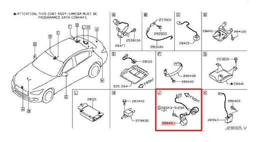 14-23 Infiniti Q50 Luxe RWD 3.0L Rear View Backup Parking Camera 28442-4GA0B OEM - Alshned Auto Parts