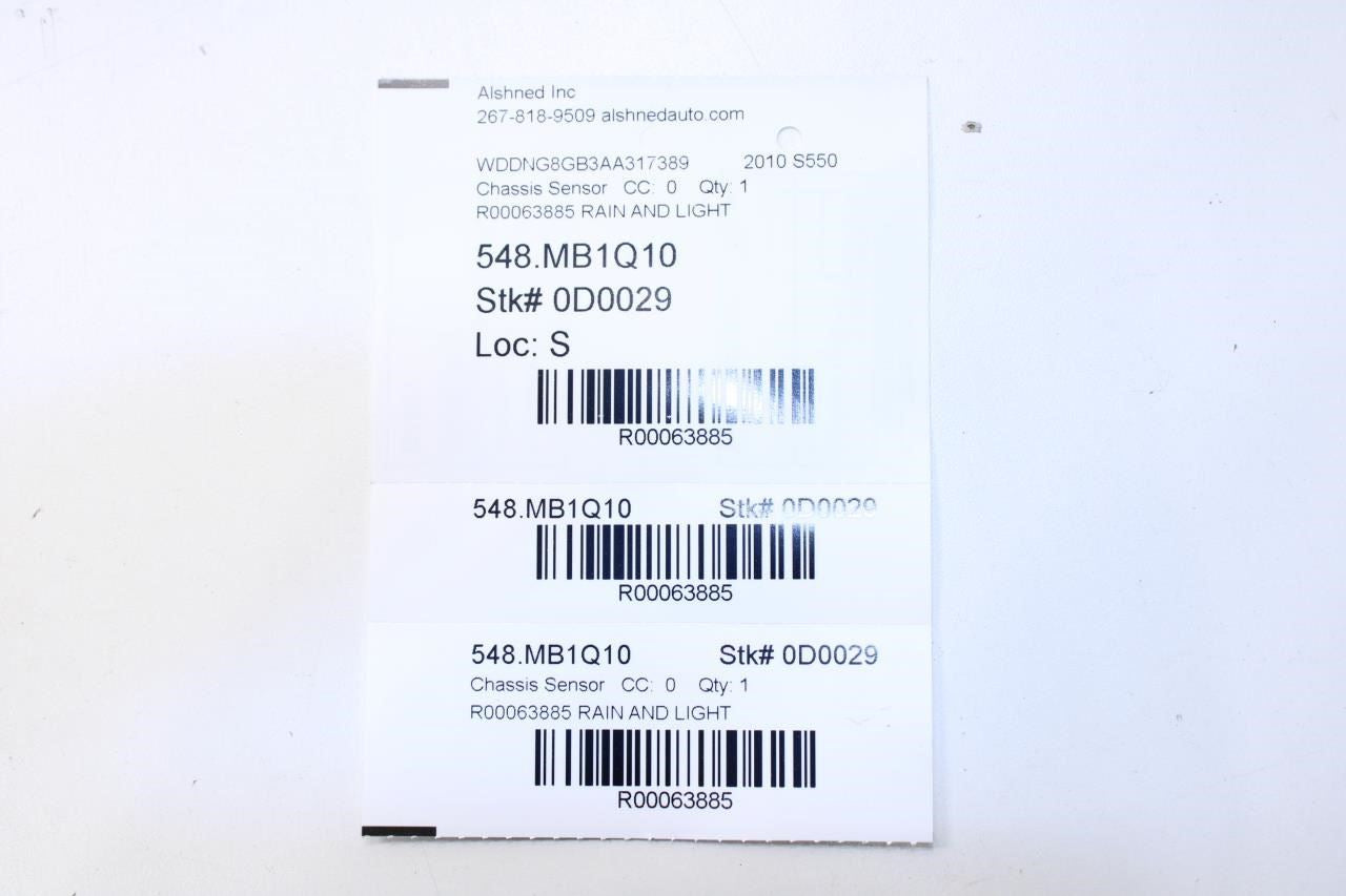 2007-13 Mercedes-Benz S550 Front Windshield Rain and Light Sensor 221-870-00-92 - Alshned Auto Parts