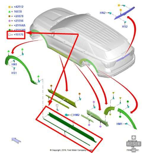 2020-2025 Ford Explorer Left Driver Rocker Panel Guide Molding LB5B-S10155-ADW - Alshned Auto Parts