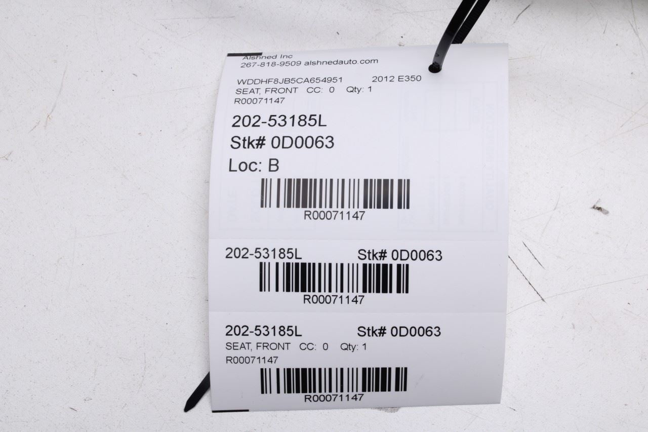 10-16 Mercedes-Benz E350 Sport 4Matic Front Seat Left Side Upper Lumbar Support - Alshned Auto Parts