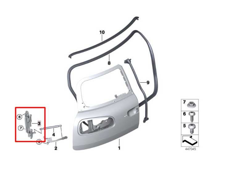 2016-24 Mini Cooper Clubman AWD Rear Liftgate Lid Right and Left Side Hinge Set1