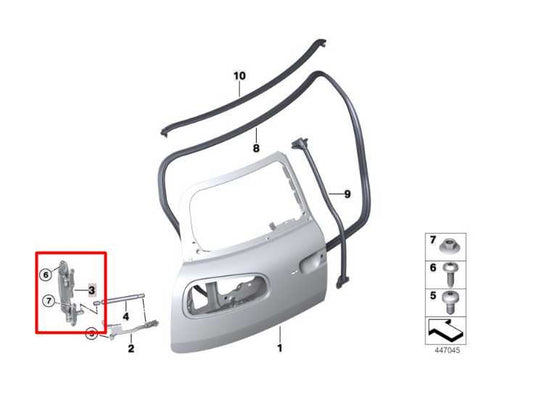 2016-24 Mini Cooper Clubman AWD Rear Liftgate Lid Right and Left Side Hinge Set - Alshned Auto Parts