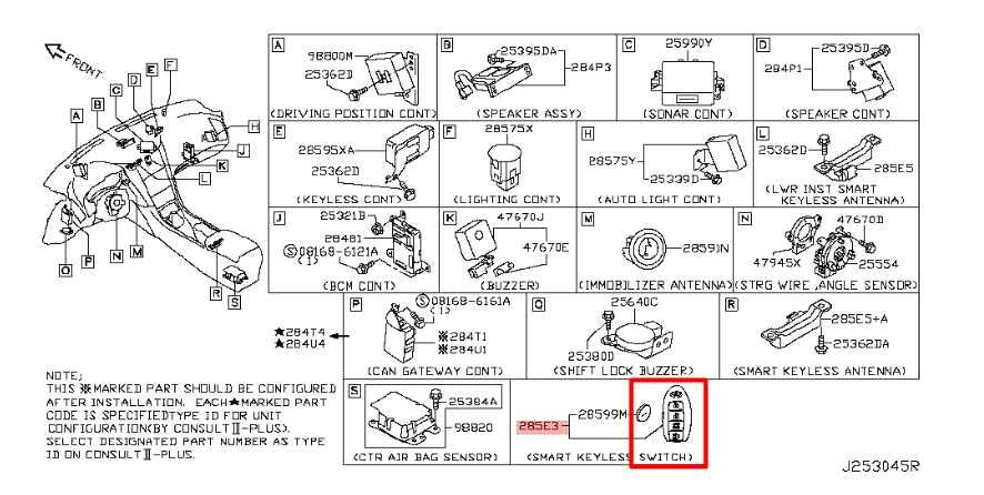 15-19 Infiniti Q50 Luxe Key Keyless Remote Entry Fob Transmitter 285E3-4HB0C OEM - Alshned Auto Parts