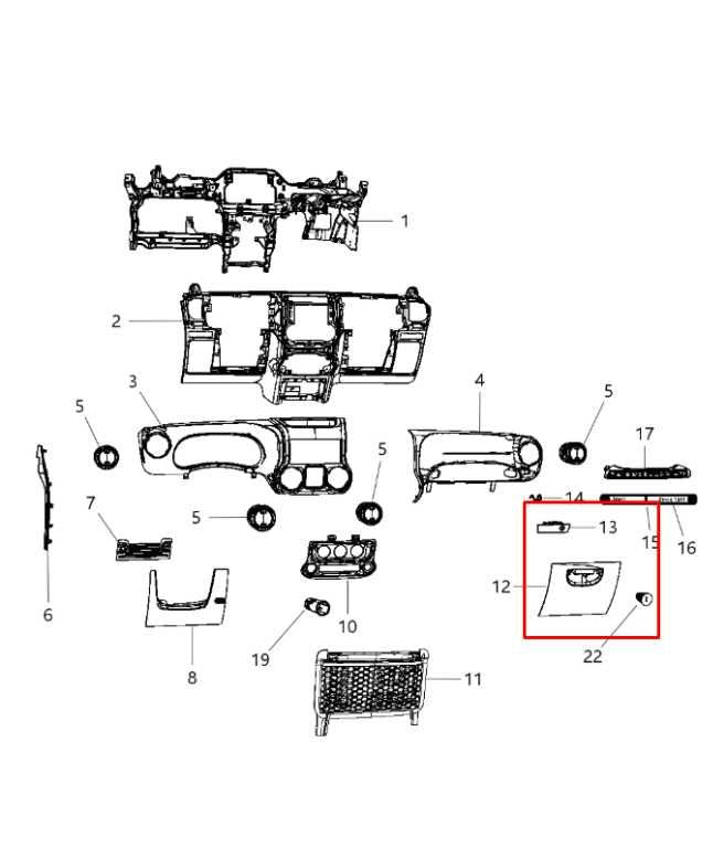 11-18 Jeep Wrangler Sport 3.6L AWD Glove Box Storage Compartment 1PJ291X9AA OEM - Alshned Auto Parts