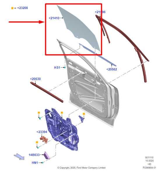 2021-24 Ford Bronco Sport FR RH Side Door Window Glass M1PZ-7821410-C OEM *ReaD* - Alshned Auto Parts