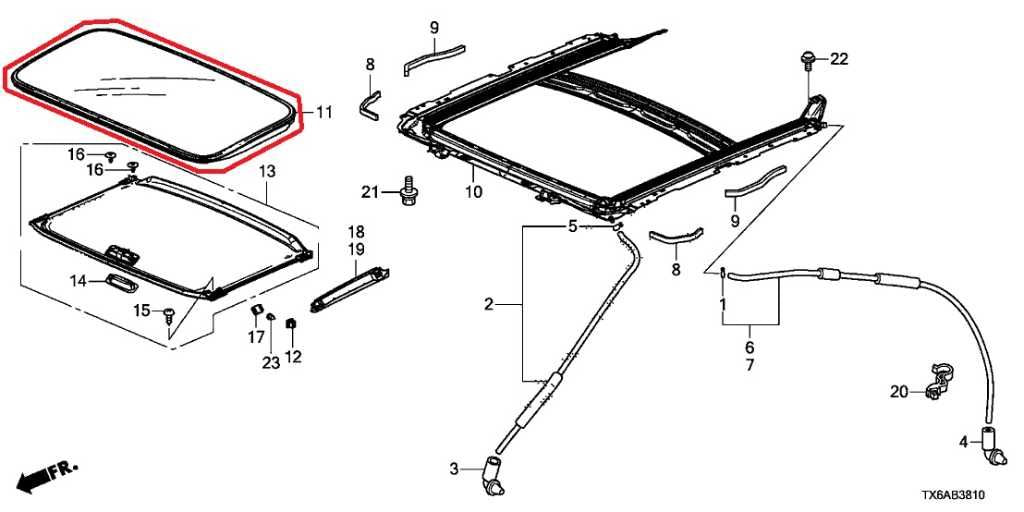 2013-2022 Acura ILX Tech A-Spec Roof Sliding Window Glass 70200-TX6-A02 *ReaD*1