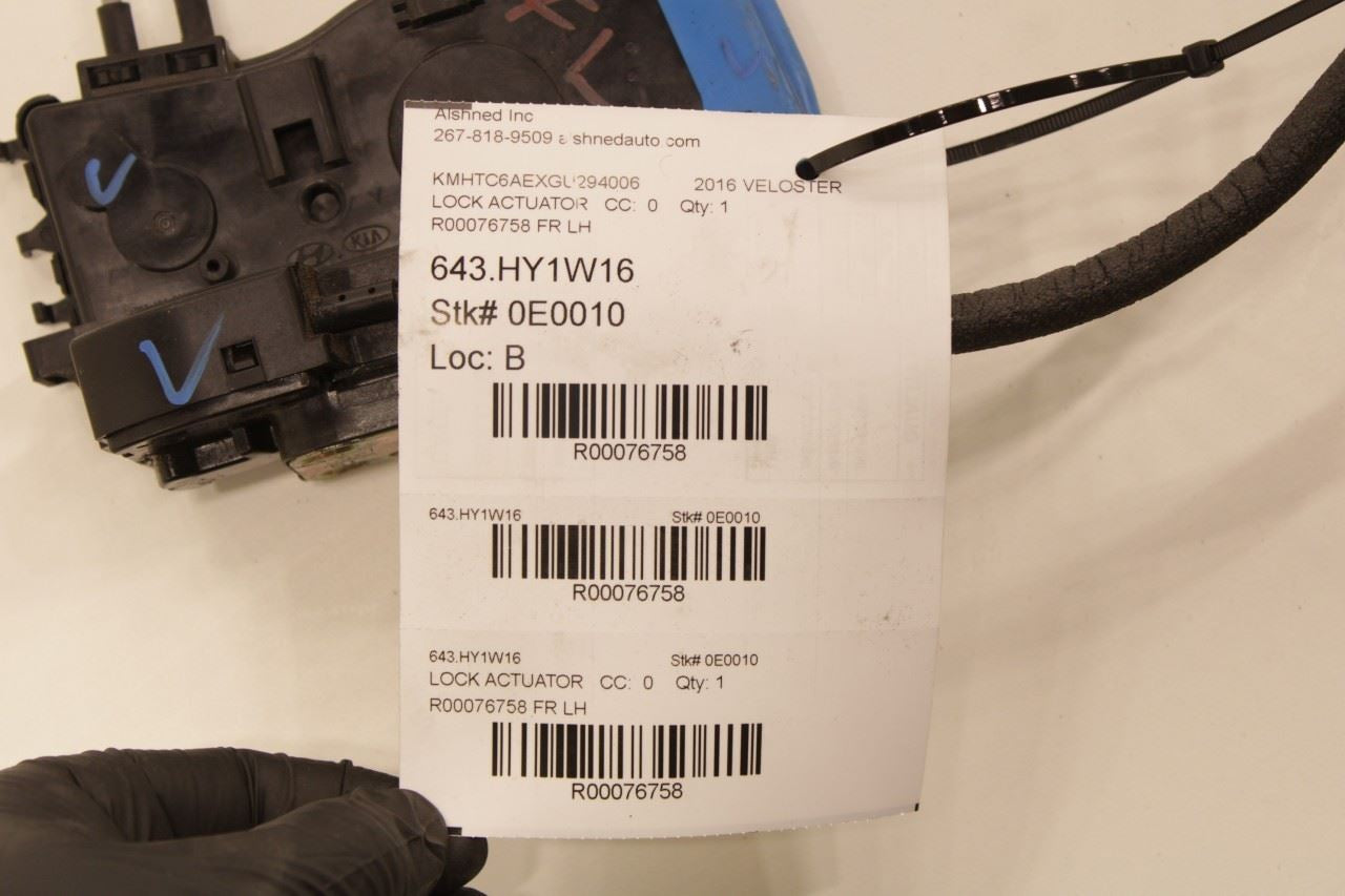 2011-2017 Hyundai Veloster Turbo Front Left Door Lock Latch Actuator 81310-2V000 - Alshned Auto Parts