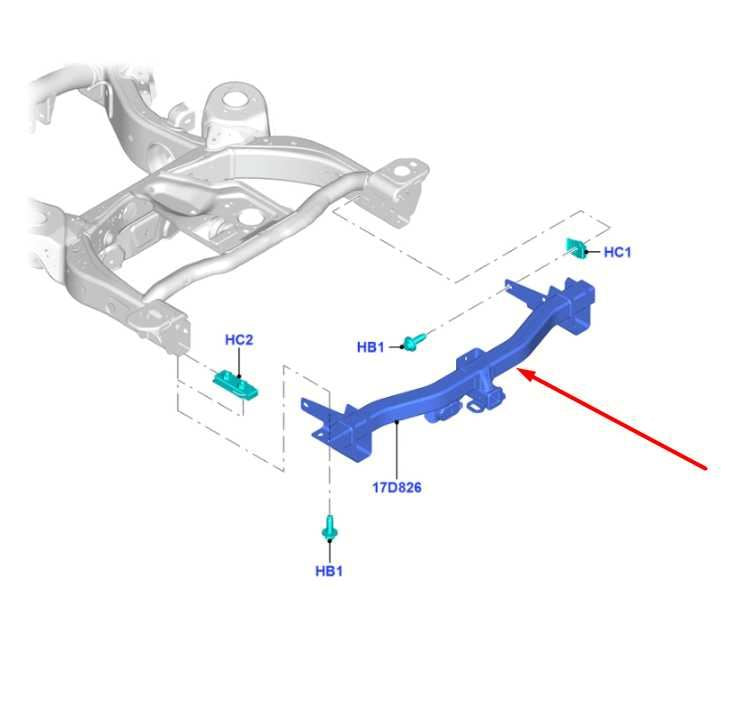 18-24 Ford Expedition Limited Rear Trailer Tow Hitch Bar 122.5 WB JL1A-19D534-AC - Alshned Auto Parts