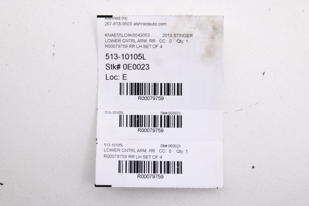 18-23 Kia Stinger GT2 AWD Rear Driver Left Side Lower and Upper Control Arm Set - Alshned Auto Parts